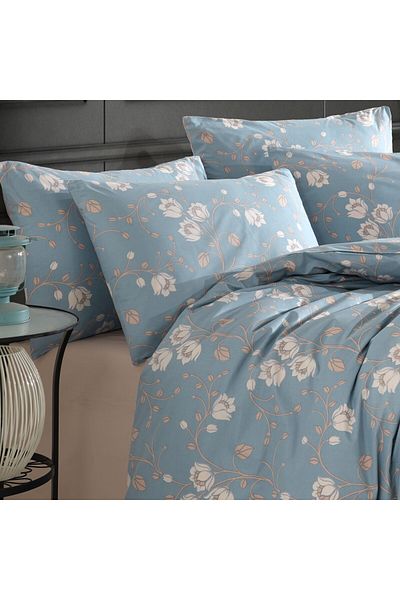 Story home Textile Set lenjerie de pat Story Home 100% bumbac Ranforce 144TC husă pilotă 4 buc 200x220 cm Luke