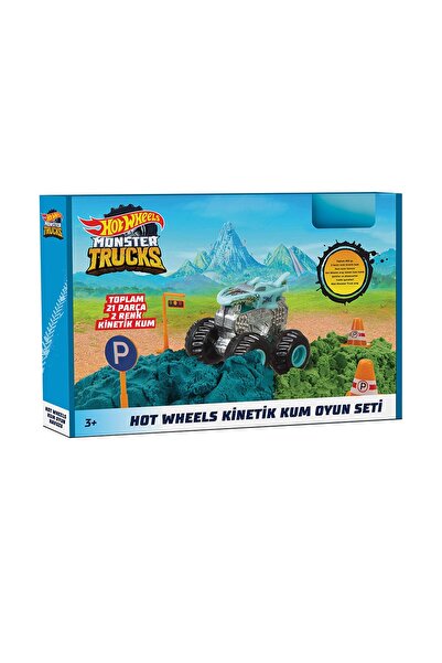 HOT WHEELS مجموعة اللعب الرملية الحركية من مونستر تراكس HHJ36