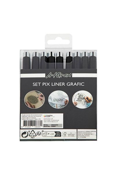 Nassau fine art Set Of 10 Artgram Liners, Different Tips