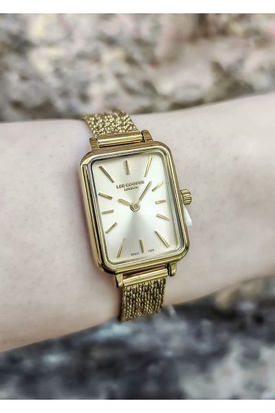 Lee Cooper Lc07815 ساعة يد نسائية مستطيلة 6 ألوان من القش