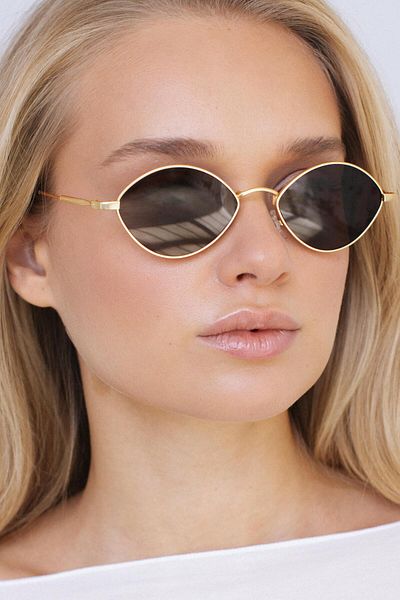 Bilge Karga Delicate Gold Brown Sunglasses