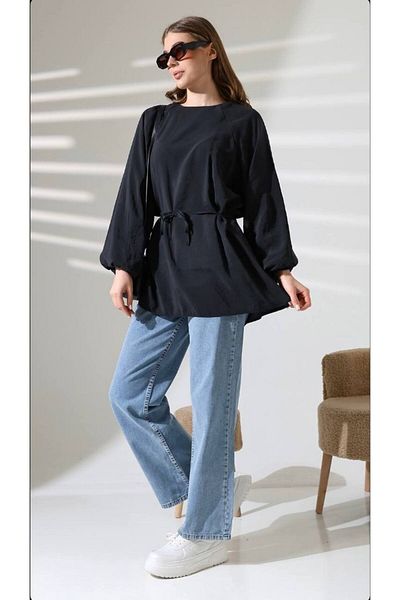 MODA EGE Modal Fabric Balloon Sleeve Tunic