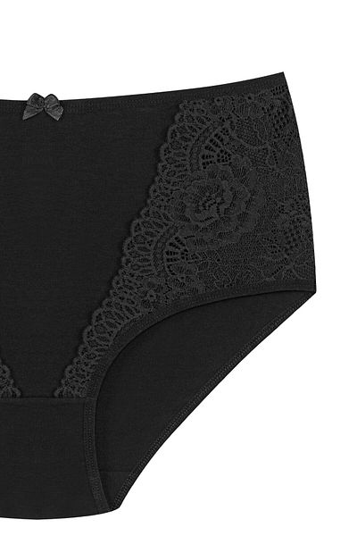HNX Cotton Lace Detail High Waisted Panty