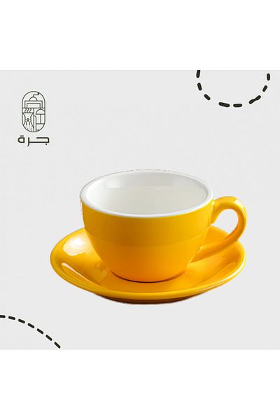 Jarrah 250ml Yellow Balloon Ceramic Mug from Jar