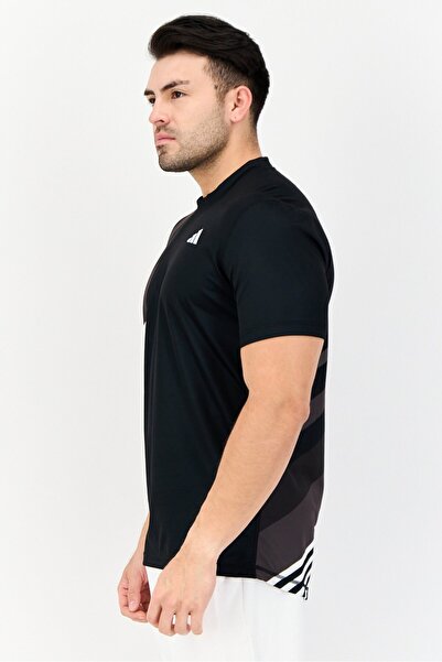 adidas Men Slim Fit Short Sleeves Training Jersey Shirt, Black