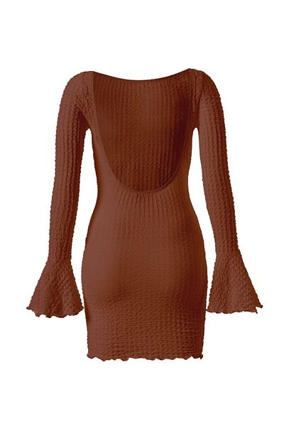 La Sarta Fleur Dress Backless Mini Dress