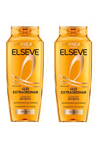 L'Oreal Paris L'Oréal Elseve Șampon Extraordinary Oil Nourishing, 250 ml x 2 bucăți
