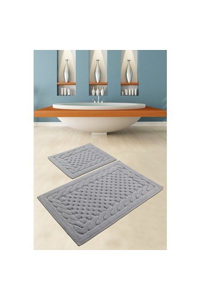 Chilai Home Set 2 covoare de baie, Alessia Home, Bambi Cotton - Gri