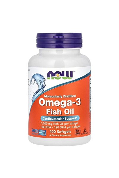Now Foods Omega3 Fish Oil 1000 Mg 100 Soft Capsules