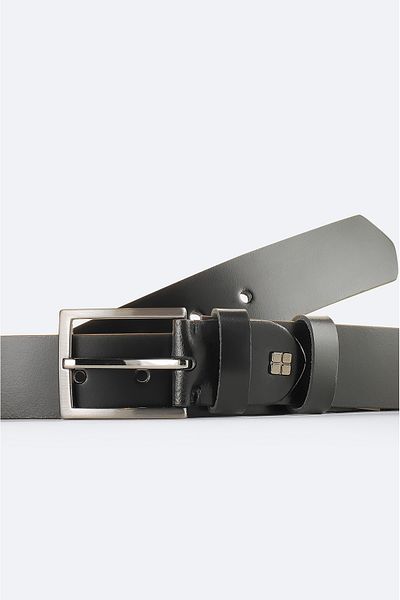 Avva Men's Black 100% Leather Belt A51Y9306