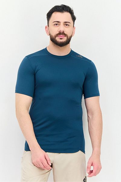 adidas Men Slim Fit Short Sleeve Training T-Shirt, Teal