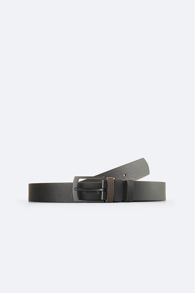 Avva Men's Black-Brown Double Sided 100% Leather Belt A51Y9305