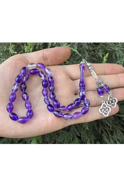 Midyat Gümüş Dünyası Men's Moire Barley Cut Powder Rosary MGD20202040