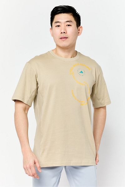 adidas By Stella Mccartney Men Sportswear Fit Short Sleeve Outdoor T Shirt, Beige