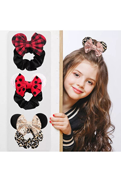 Superbaby Velvet hair elastic with ears and bow - Model 11