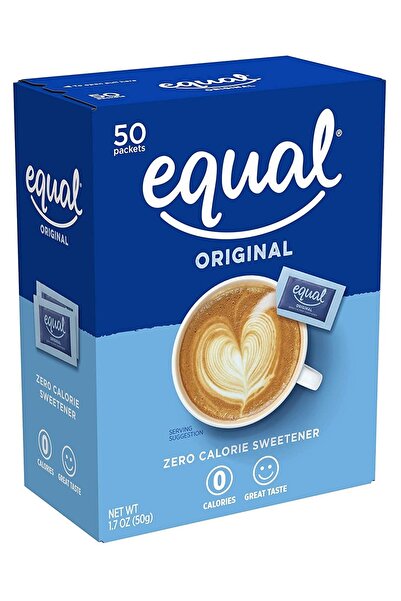 Equal مُحلي أصلي خالي من السعرات الحرارية، 50 عبوة