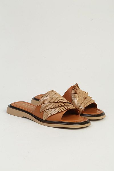 Pierre Cardin Tan Women's Leather Sandals Pc-54624