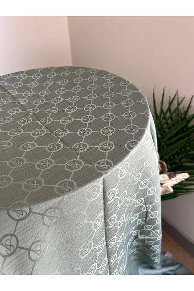 VaVscarfs Vs Pattern Cotton Jacquard Shawl Green