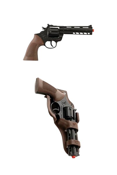 PopŞeker Gerçekçi Metal Kovboy Tabancası: Ağır, Kaliteli ve 8'li Mantar Patla...