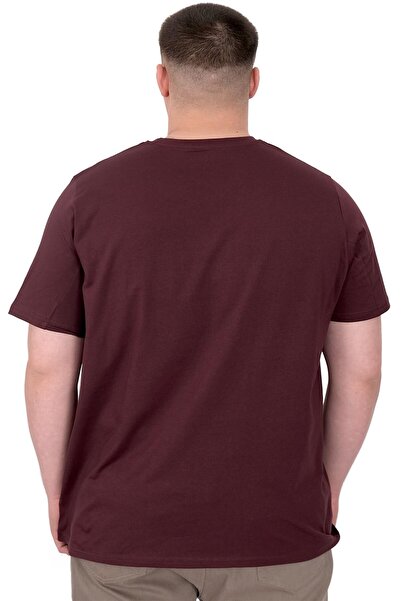 ModeXL Ανδρικό μπλουζάκι με λαιμόκοψη σε λειτουργία XL μεγάλου μεγέθους U25004 Plum