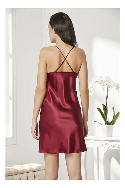 Pierre Cardin Thick Straps Lace Satin Nightgown