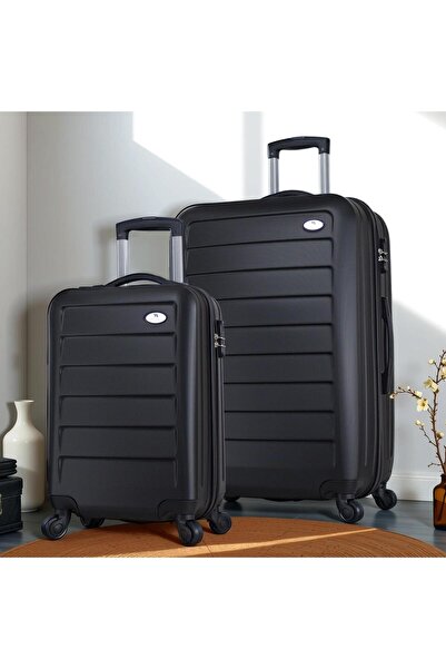 My Valice Ruby Abs Kabin Ve Büyük Boy Siyah 2'li Valiz Seti