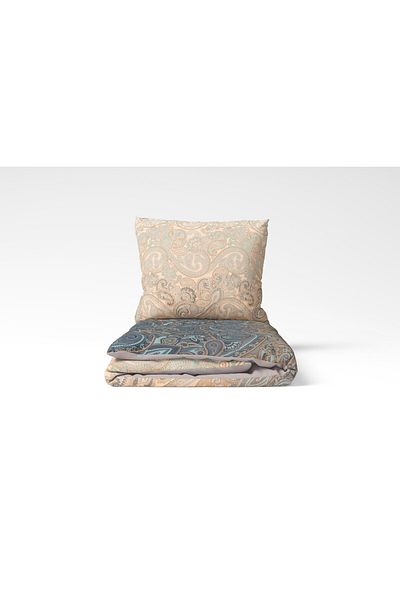 Class Home Collection Bed Linen Set, Class Home Collection, Satin Cotton 210 TC 6 Pcs Duvet Cover 200x220 cm Calipso