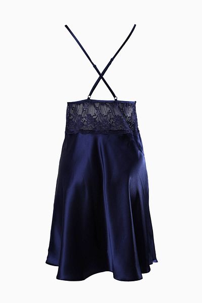 Pierre Cardin Satin Nightgown with Cross Back Straps