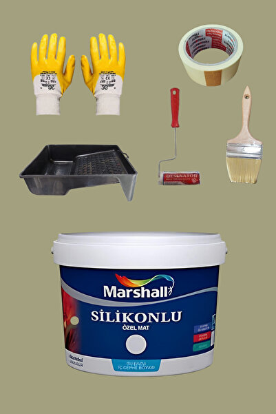 Marshall 5'li Set Silikonlu Özel Mat Duvar Boyası Aşk Merdiveni 50 Çeşit Renk...
