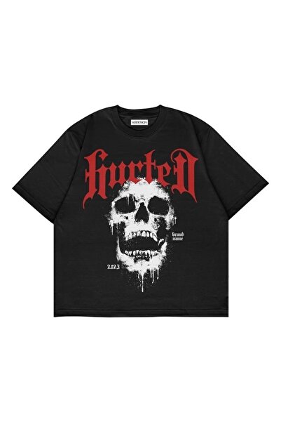 Violon T-shirt sa šarenim printom u crnoj boji, veće veličine