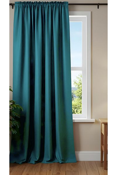Yuka Blackout Light Proof Background Curtain Mint Color Single Wing Foldless 100% Blackout Sunshade