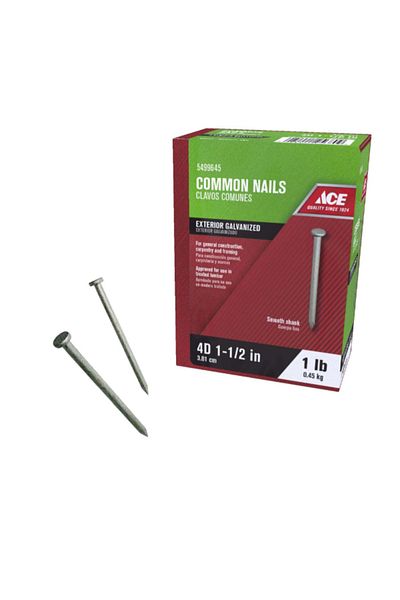 ACE 4D Hot-Dipped Galvanized Steel Flat Head Common Nails 1.5inch