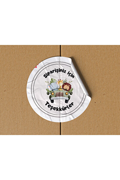 ES GRAFİK REKLAM ملصق شكر مصنوع يدويًا مقاس 4 × 4 سم 50 قطعة