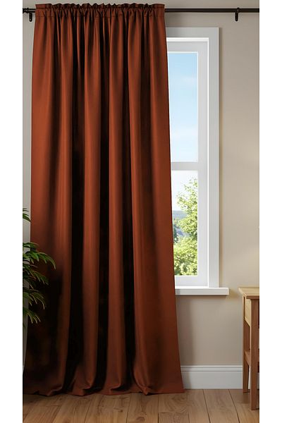 Yuka Blackout Light Proof Background Curtain Tile Color Single Wing No-Pleat 100% Blackout Sunshade
