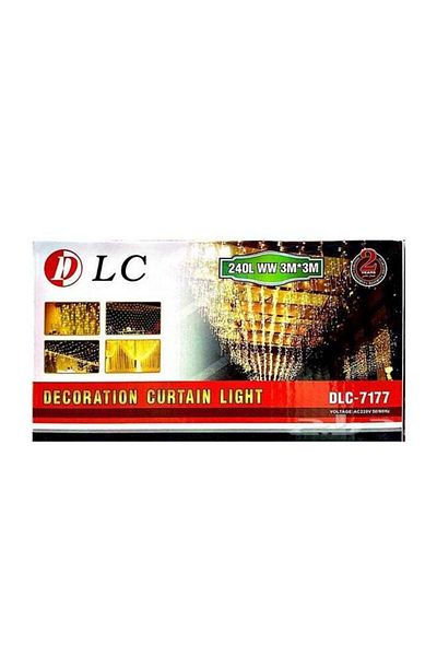 DLC Decoration Curtain Strings LED Light White 2.4x3x3meter