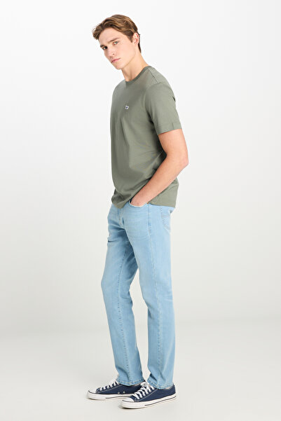 Lee Ml60Ufq801 Khaki Men's Regular Fit Crew Neck T-Shirt