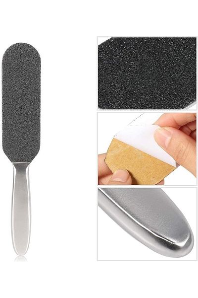 LA PERLA TECH Professional Pedicure Foot File, Coarse/Fine Double Side and Reusable 10pcs Sandpaper