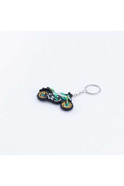 Bimotif Engine Silicone Keychain, Green