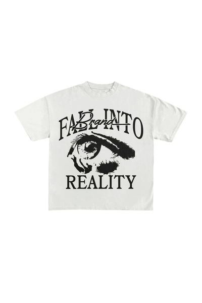 Violon Μπλουζάκι Fabl Into Reality με εμπριμέ λευκό χρώμα Oversize