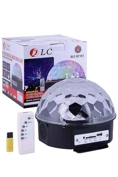 DLC Multicolored light up disco ball for party bluetooth