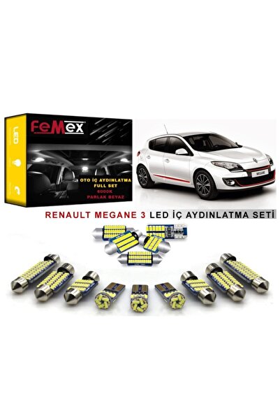 FEMEX Renault Megane 3 Led Iç Aydınlatma Ampul Seti Parlak Beyaz