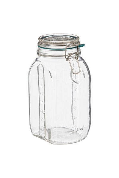 Five Simply Smart Jarro Glass Jar with Clip Closure 2 Liter