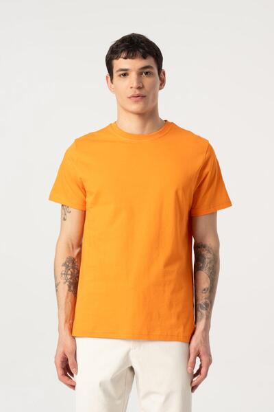 MFY Fashion Orange Men's T-Shirt - 100% Cotton, Crew Neck, Short Sleeve