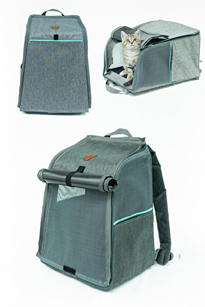 ATA HOME Yıkanabilir Elekli Kedi Ve Köpek Taşıma El Sırt Çantası Büyük Boy Ka...