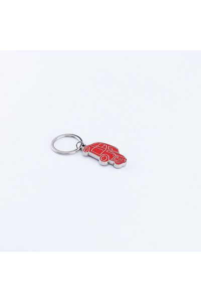 Bimotif Painted Metal Car Keychain, Red