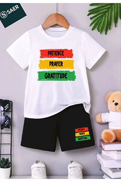 SAER με τύπωμα Crew Neck Σετ για αγόρια και κορίτσια, Βαμβάκι τεμαχίων μπλουζ...