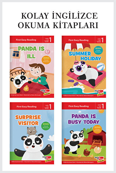 Dikkat Atölyesi Yayınları Dikkat Atölyesi Yayınları First Easy Reading Level 1 İngilizce Okuma Kitapları