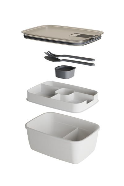 Citim Silicone Lid Vacuum Spoon Forked Sauce Bowl Compartment Lunch Box - 2 Layer Lunch Box - Lunch Box
