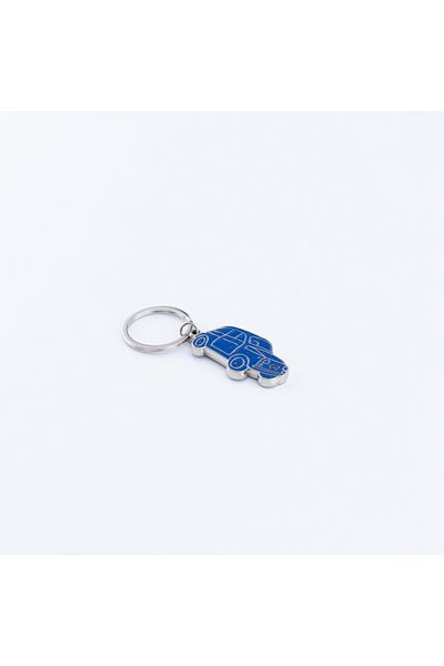 Bimotif Painted metal car keychain, blue