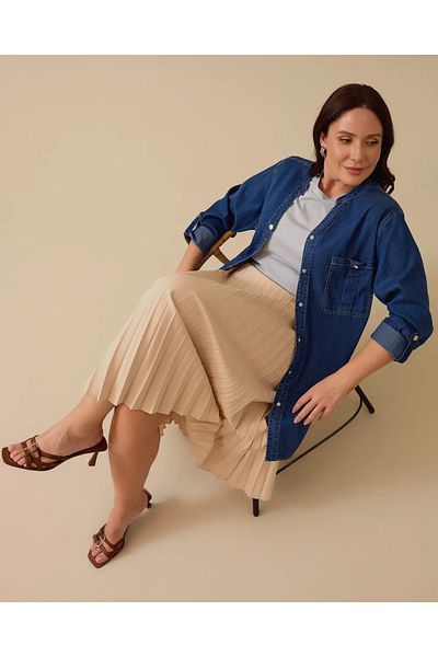 Gala-Xi Large Size Foldable Sleeve Jean Tunic Gala-Xi